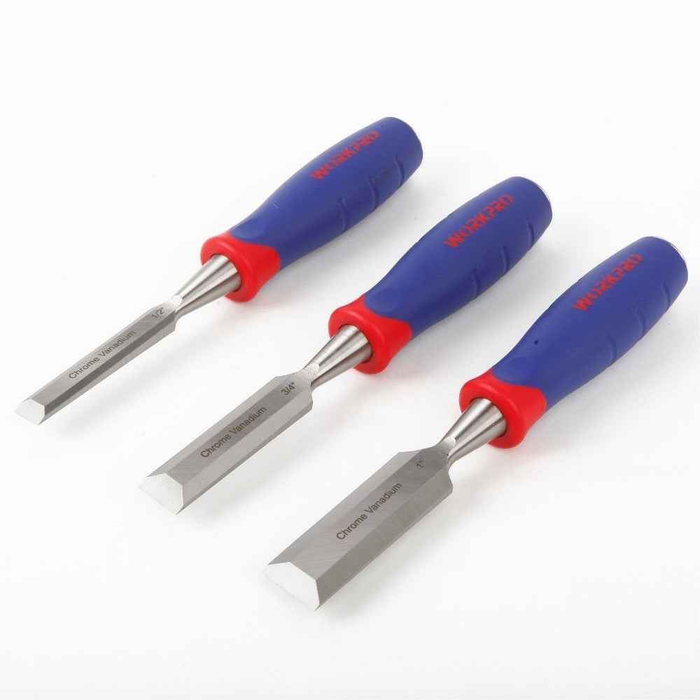 WORKPRO 3PC Chisel Set Steel Blade Chisel Masonry Carving Tool Hand Tool Set|chisel set|blade chiselcarving chisel set
