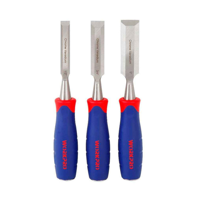 WORKPRO 3PC Chisel Set Steel Blade Chisel Masonry Carving Tool Hand Tool Set|chisel set|blade chiselcarving chisel set