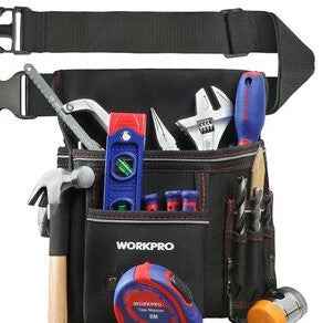 WORKPRO Heavy Duty Tool Pouch with Adjustable Belt Electrician Waist Tool Bag Multifunction Belt Tool Pouch|belt tool pouch|tool pouchwaist tool bag