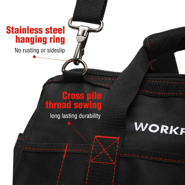 WORKPRO Tool Bags, Portable Waterproof Electrician Bag Multifunction Canvas Tool Organizer for Repair Installation HVAC|bags vacuum storage|bag vietnambag vaccum
