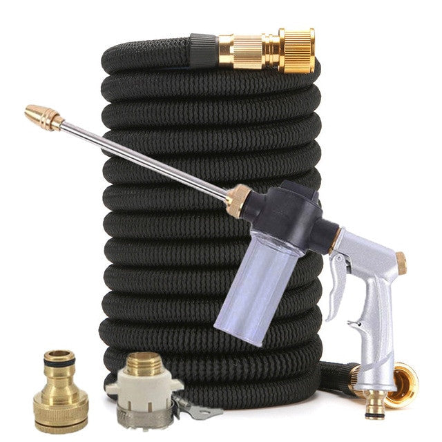 Water Gun Garden Hose Adjustable Nozzle Telescopic Magic Hose High Pressure Power Washing Machine Garden flower Cleaning Sprayer|Garden Hoses & Reels - Frontier General Hardware