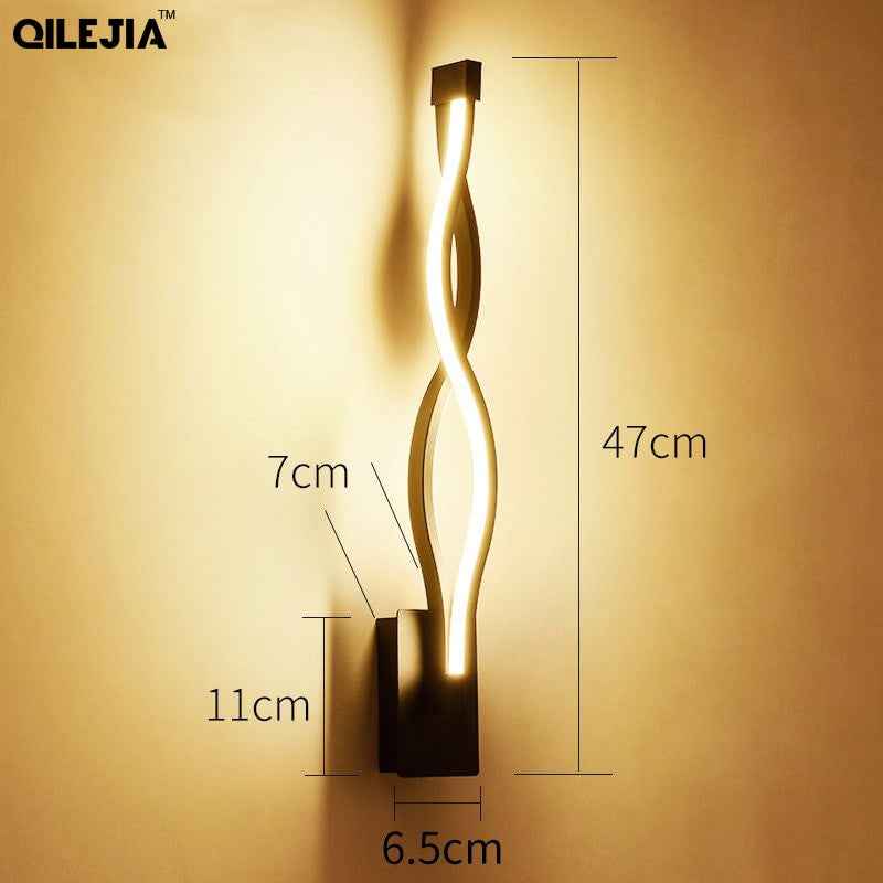 White/Black LED Wall Lamp lampada Bedroom Beside Wall Light Home Indoor Decoration Lighting Corridor Aluminum Wall Sconce|Wall Lamps