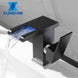 XUNSHINI LED RGB color change Waterfall Bathroom Basin Faucet Bathroom Mixer Tap Sink Faucet Single Handle Toilet Mixer Tap|Basin Faucets