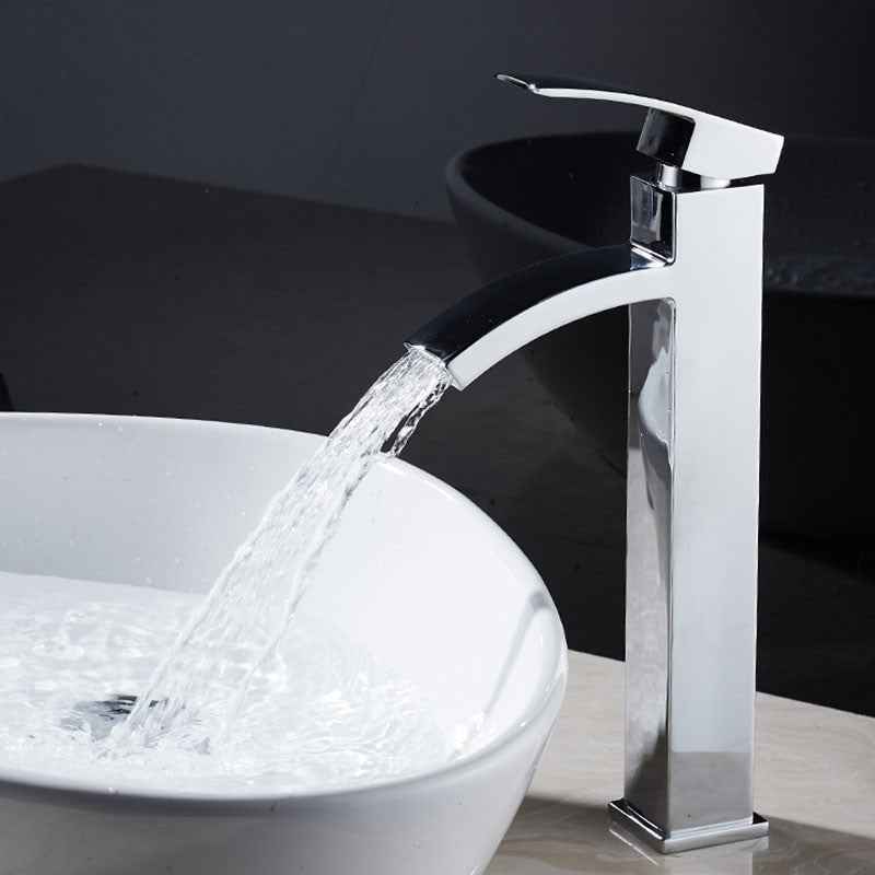 XUNSHINI Waterfall Basin Faucet Water Mixer Tap Bathroom Faucet Black Basin Water Sink Taps Bath Faucet Crane|Basin Faucets
