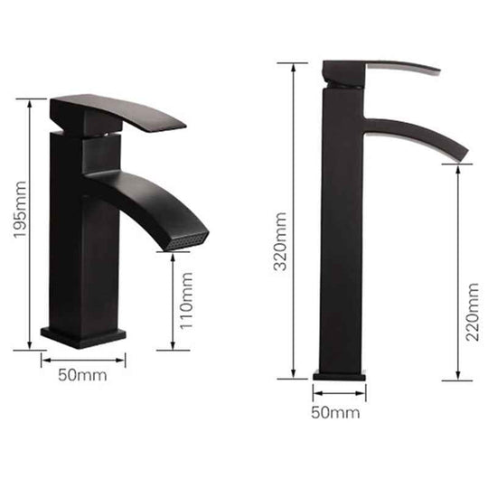 XUNSHINI Waterfall Basin Faucet Water Mixer Tap Bathroom Faucet Black Basin Water Sink Taps Bath Faucet Crane|Basin Faucets