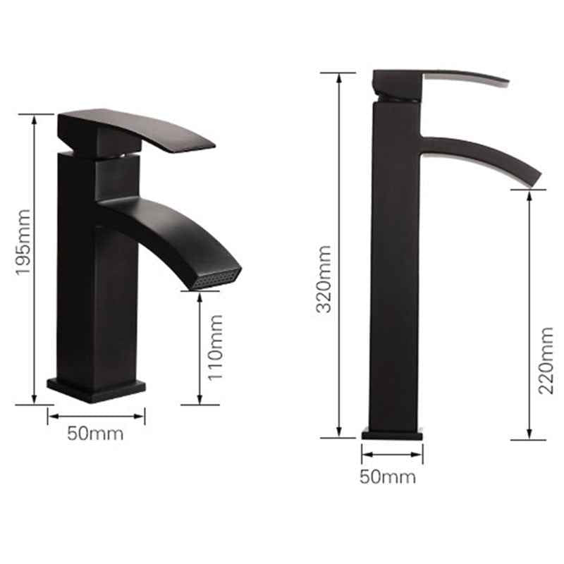 XUNSHINI Waterfall Basin Faucet Water Mixer Tap Bathroom Faucet Black Basin Water Sink Taps Bath Faucet Crane|Basin Faucets