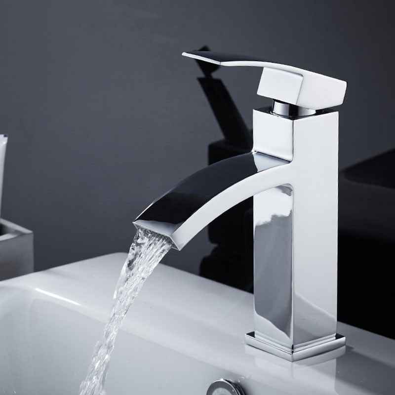 XUNSHINI Waterfall Basin Faucet Water Mixer Tap Bathroom Faucet Black Basin Water Sink Taps Bath Faucet Crane|Basin Faucets