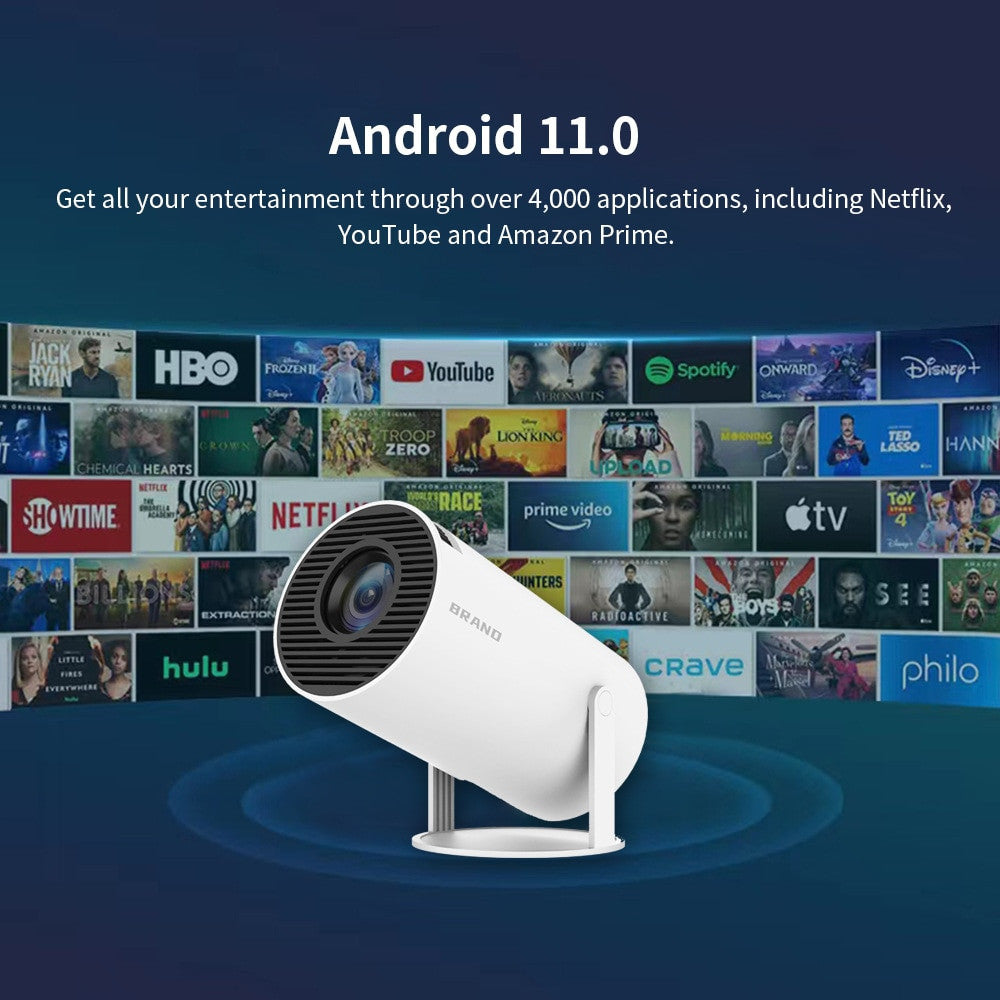 Xiaomi MINI 4K Video Projector Smart for SAMSUNG Android 11 WiFi 200ANSI BT5.0 1280*720P HY300 for XiaoMi Outdoor Home Theater Frontier General Hardware
