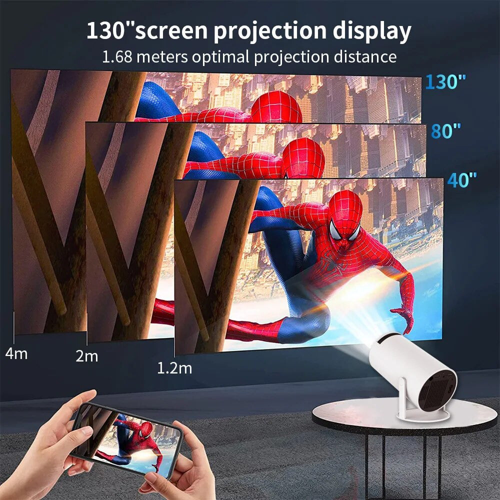 Xiaomi MINI 4K Video Projector Smart for SAMSUNG Android 11 WiFi 200ANSI BT5.0 1280*720P HY300 for XiaoMi Outdoor Home Theater Frontier General Hardware