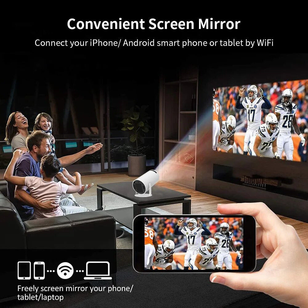 Xiaomi MINI 4K Video Projector Smart for SAMSUNG Android 11 WiFi 200ANSI BT5.0 1280*720P HY300 for XiaoMi Outdoor Home Theater Frontier General Hardware