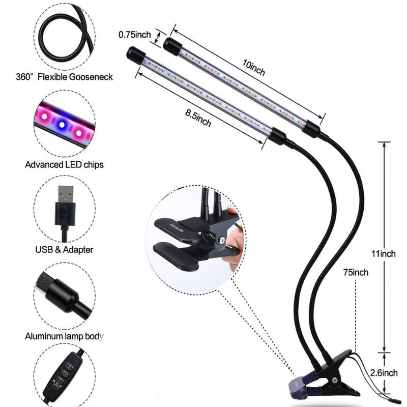 Yabstrip LED Grow Light 5V USB led Plant lamps Full Spectrum Phyto Lamp For indoor Vegetable Flower seedling fitolampy|LED Grow Lights - Frontier General Hardware