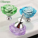 bowarepro 50MM Crystal Rose Glass Handle Cabinet Knob Drawer Pull Handle Kitchen Door Wardrobe Hardware Furniture Knobs Handles|Cabinet Pulls